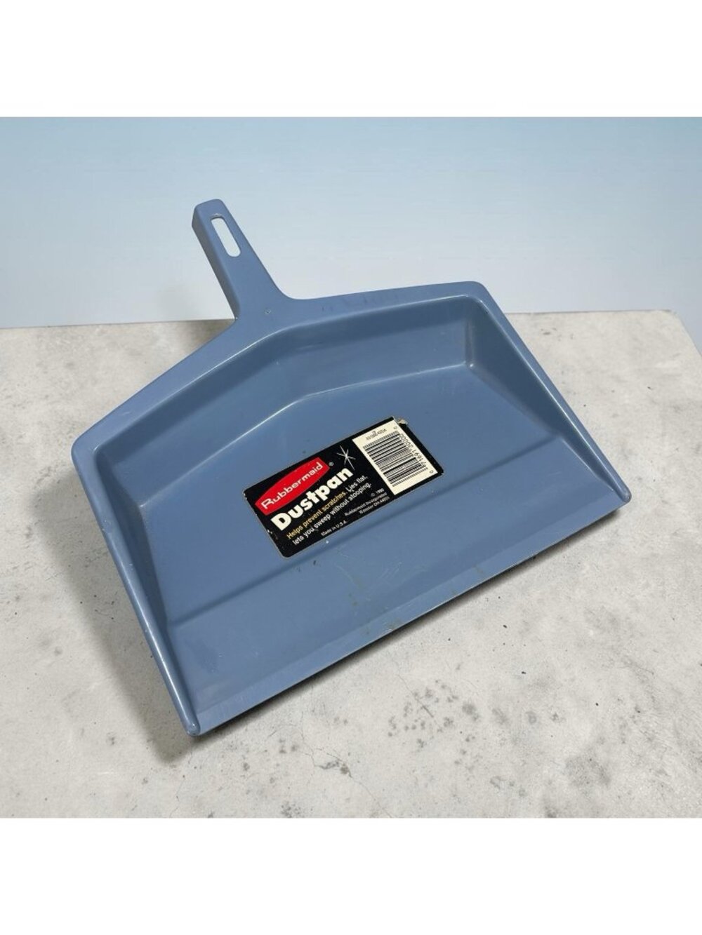 Rubbermaid Vintage 1990 Plastic Dustpan Country Blue Original Sticker